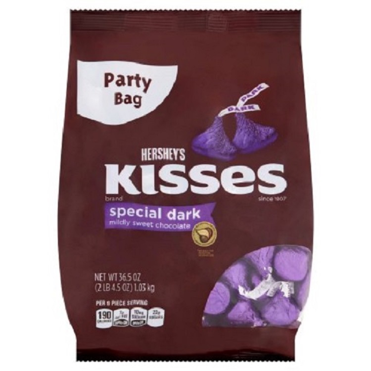 Hershey Special Dark Chocolate Kisses 36.5 oz Bag Chocolate Candy